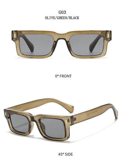 New Square Sunglasses For Men 2024 Small Frame Vintage Sunglasses Women Trendy Retro Fashion Glasses Gafas De Sol Hombre Lunette