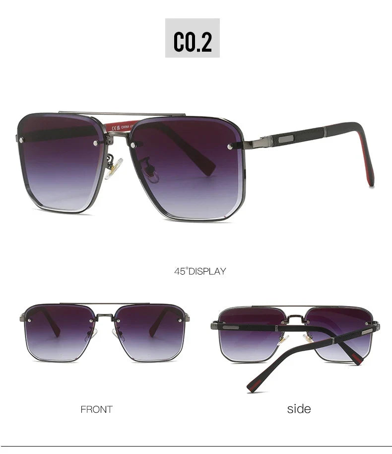 2023 Luxe Square Sunglasses For Men Vintage UV400 Sunglasses Women Trendy Fashion Sun Glasses Retro Gafas De Sol Hombre Lunette