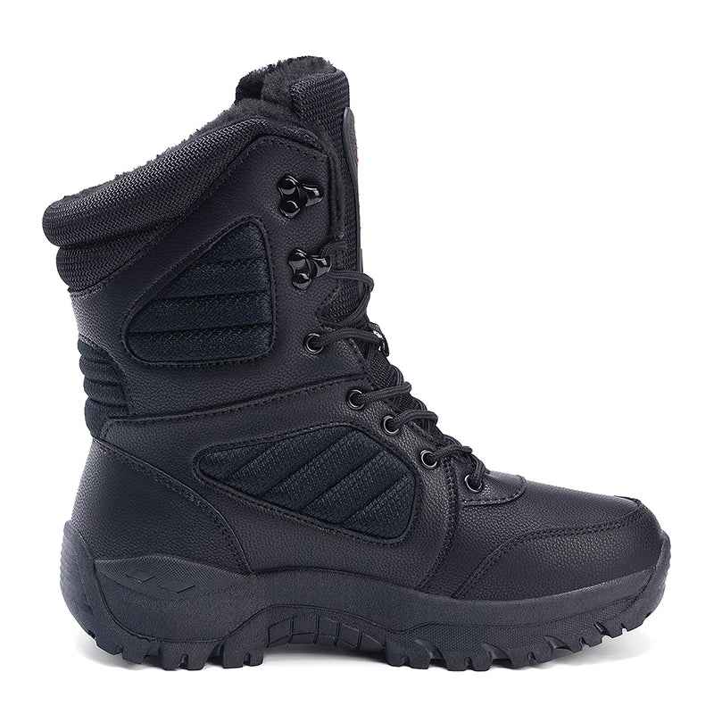 Winter Boot Men's High-top Waterproof Ankle Boots Men Thick Plus Warm Large Size Snow Hiking Boots Outdoor Cotton Shoes Sneakers