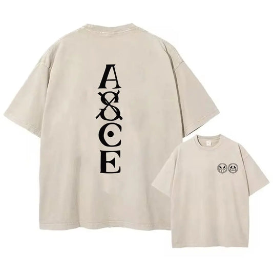 One Piece Anime Print Washed T-shirt Men Hip Hop Streetwear Oversized Women Short Sleeved Graphic Tee Summer Harajuku Casual Top