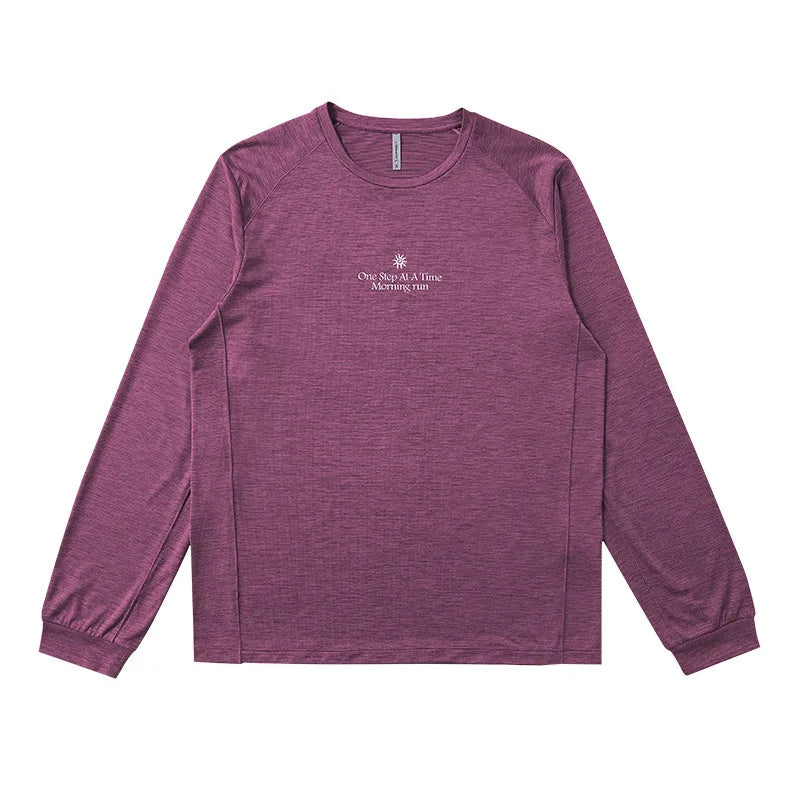 Men's Long Sleeve Quick Dry Sports T-Shirt Moisture Wicking Gym Fitness Top Outdoor Running Hiking Activewear Workout Tee