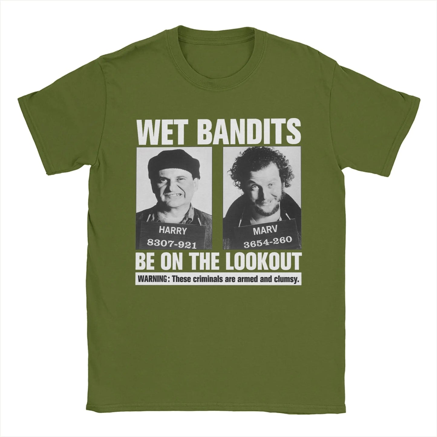 Home Alone Wet Bandits T-Shirt for Men  Vintage Pure Cotton Tee Shirt Crew Neck Short Sleeve T Shirt Printed Tops