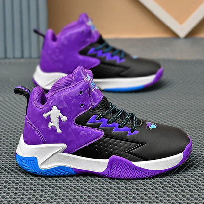 Children Basketball Shoes For Boys Girls Trainers High Top Sneakers Kids Training Shoes Outdoor Non-slip Children's Sports Shoes