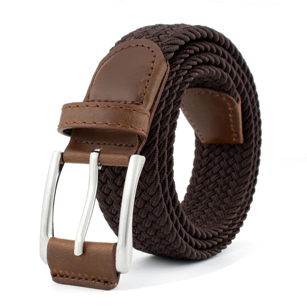 1pc Stretch Woven Braided Belt for Men Women Junior Casual Jeans Pants Golf Belt Canvas Belt