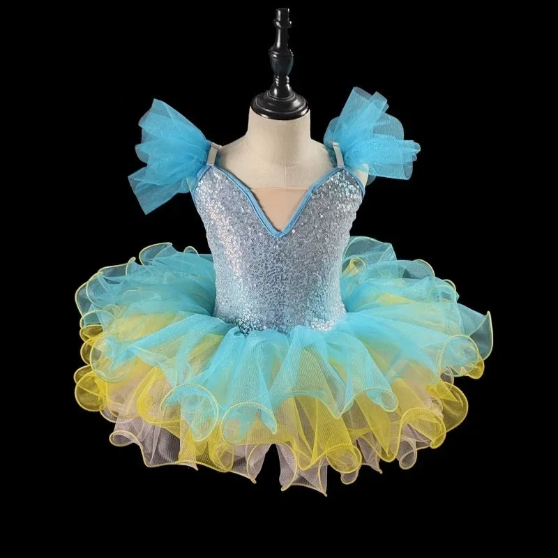 Summer Ballet Dance Dress Girl Stage Tutu Girls Dresses Costume Baby Clothing Robe Fille Kids Outfit Vestidos Children's Day