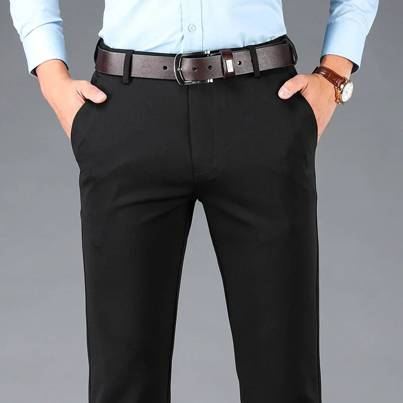 Spring Autumn Men's Casual Business Suit Pants Sports Stretch Suit Pants  Male Trousers Big Size Loose Straight Dress Pants