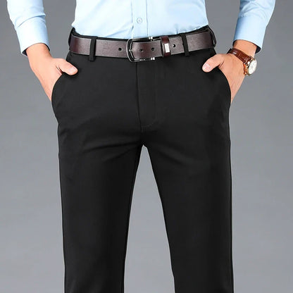 Spring Autumn Men's Casual Business Suit Pants Sports Stretch Suit Pants  Male Trousers Big Size Loose Straight Dress Pants