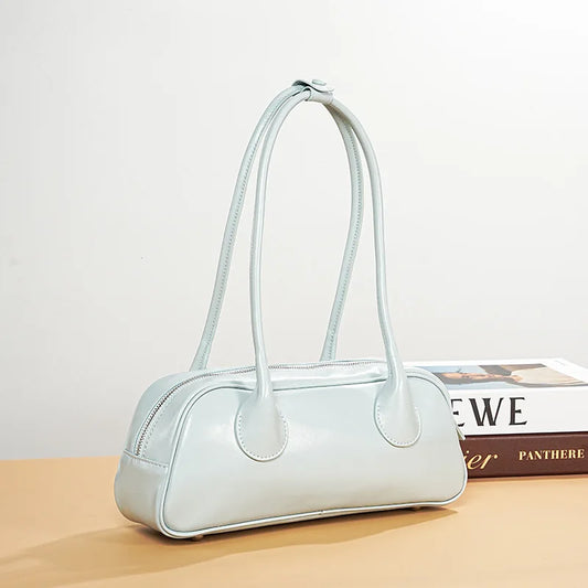 underarm cowhide Genuine leather handbags women vintage shoulder bag female korean luxury bag high quality 2025