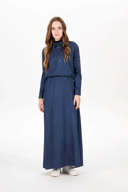 AS AW25 Denim set loose Shirt + slip dress Aline adjustable dress
