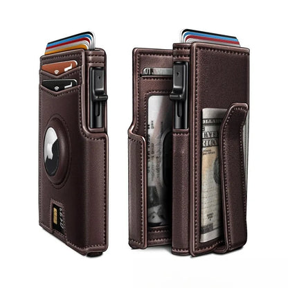 Men's Short Bifold Aluminum Case Wallet, Multi Card Slot Credit Card Holder, Durable Metal Wallet Ideal for Business & Daily Use