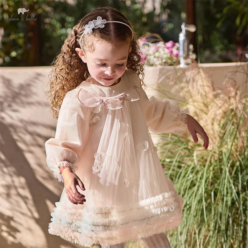Children Princess Mesh Dress Girls Clothes Autumn Spring Long Sleeve Kids Elegant Dress Sweet Outdoor Party DB1261889