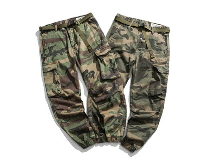 Fashion High Quality Camo Tactical Cargo Pants American Streetwear Casual Trousers Men Clothing Japanese Harajuku Joggers Male