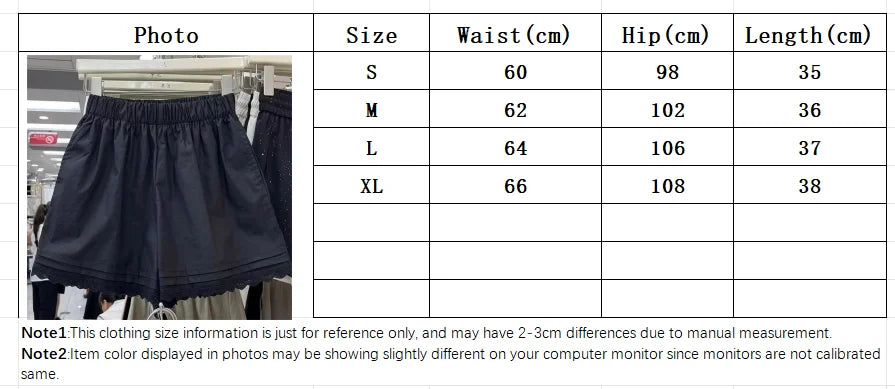 White Lace Trim Patchwork Casual Shorts for Women's High Waisted Wide Leg Vacation Beach Pants Loose Thin Bottoms Home Shorts
