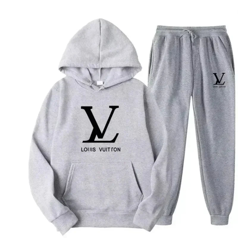 A new autumn and winter men's sportswear and long pants 2-piece set for outdoor fashionable jogging men's casual wear