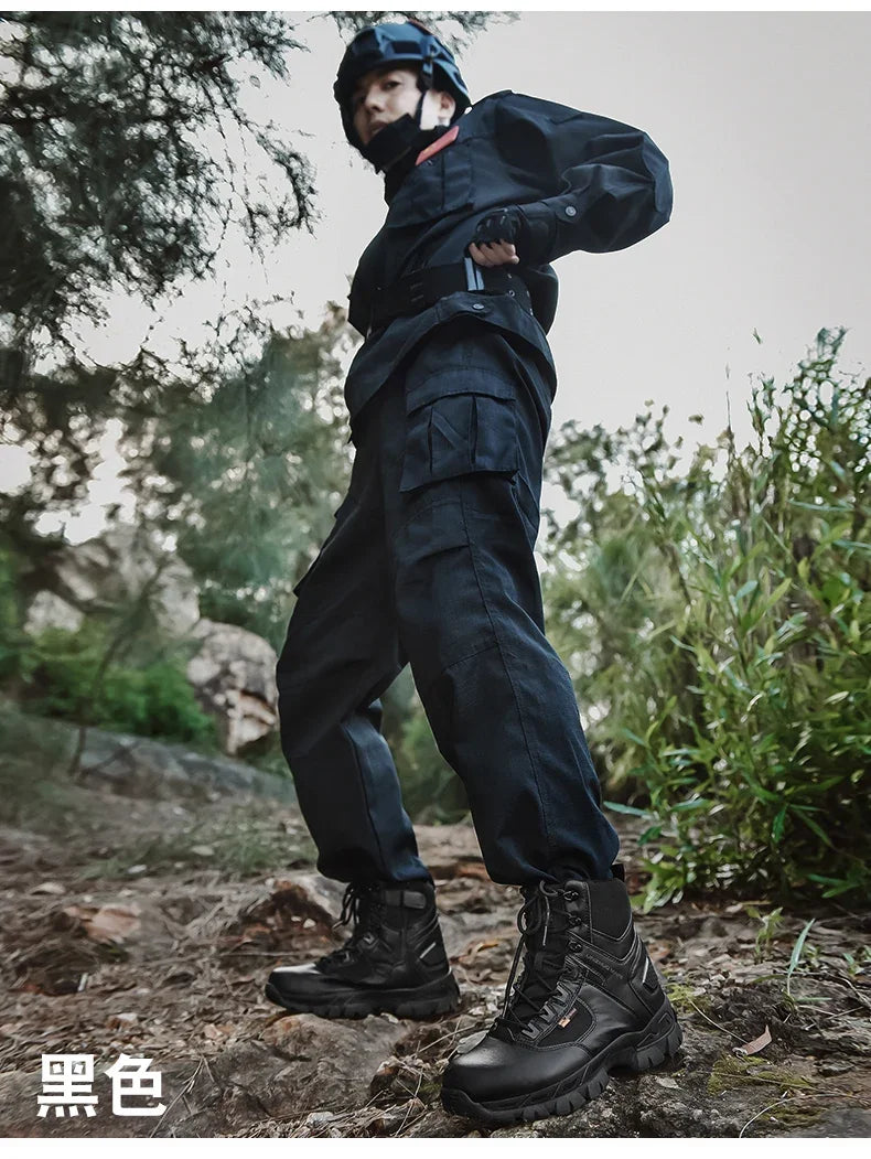 New Men Tactical Boots Ankle Waterproof Desert Hunting Hiking Shoe Unisex Lace Up Male Army Boot Brand Motorcycle Climbing Shoes