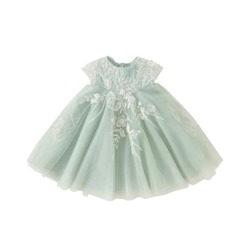 Girl's Princess Dress 2025 New Summer Children's Baby Mesh Noble Cute Sweet Charm Evening Dress Party DB2221920-A