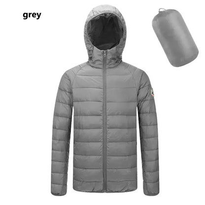 Spring Autumn Men Women With Embroidery Zipper Sleeveless Vest Front Light Thin Hooded Down Long sleeves Jacket Warm Windproof