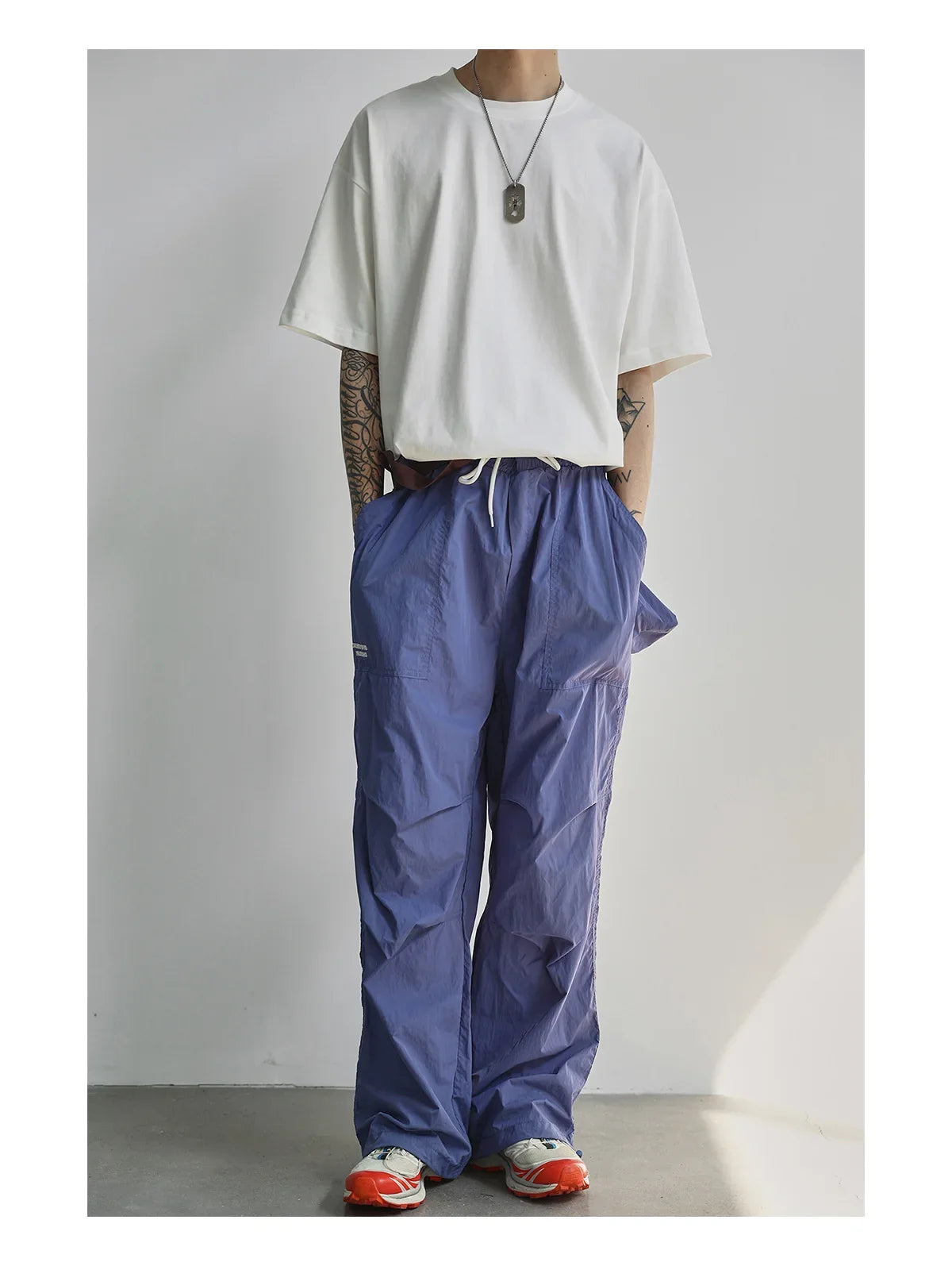 Men's Summer Outdoor Quick Dry Pants Loose Straight Leg Joggers Casual Hiking Trousers Unisex Breathable Streetwear Asian Size