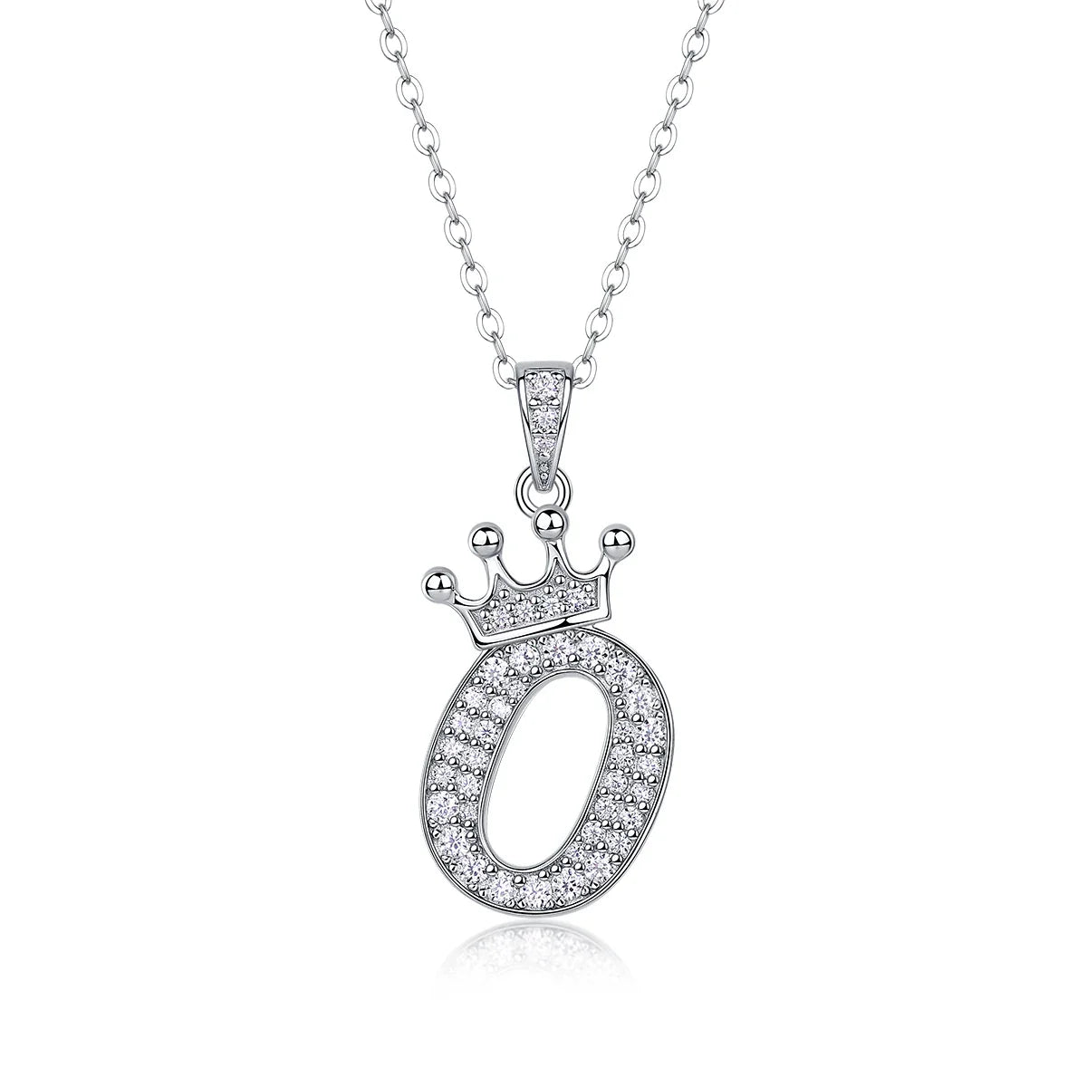 925 Silver Initial Necklace Sparkling Full Moissanite Diamond Pendant Charm Necklaces for Women Letter Name Choker Jewelry Gift