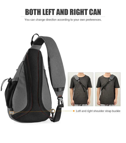 Men One Shoulder Backpack Women Sling Bag Crossbody USB Boys Cycling Sports Travel Versatile Fashion Bag Student School
