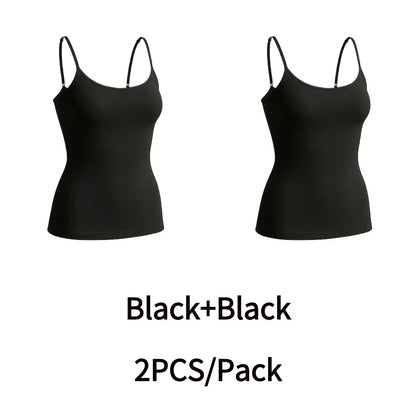 High Quality Women Seamless Cami Single Layer Adjustable Straps Scoop Neck Comfort Body Control Shaping Tank Top