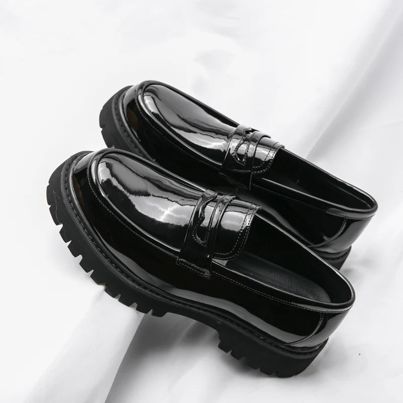 New Men's Luxury Leather Shoes Genuine Leather Dress Shoes Fashion Loafers Slip-on Comfy Casual Business Shoes Fomal Mocassins