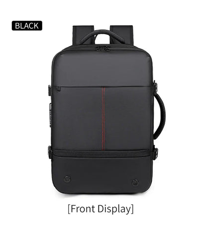 Men's Backpack with Expandable Vacuum Compression, Large Capacity, Dry and Wet Separation, Multifunctional Business Backpack for Short Business Trips