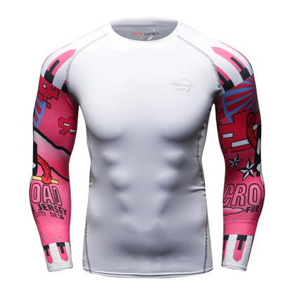 Cody Clothes Full Sleeve White Rashguards For Swimwear Anti -uv Sunscreen T Shirt Boxing Trainning Wear Bjj Jiu Jitsu Rash Guard