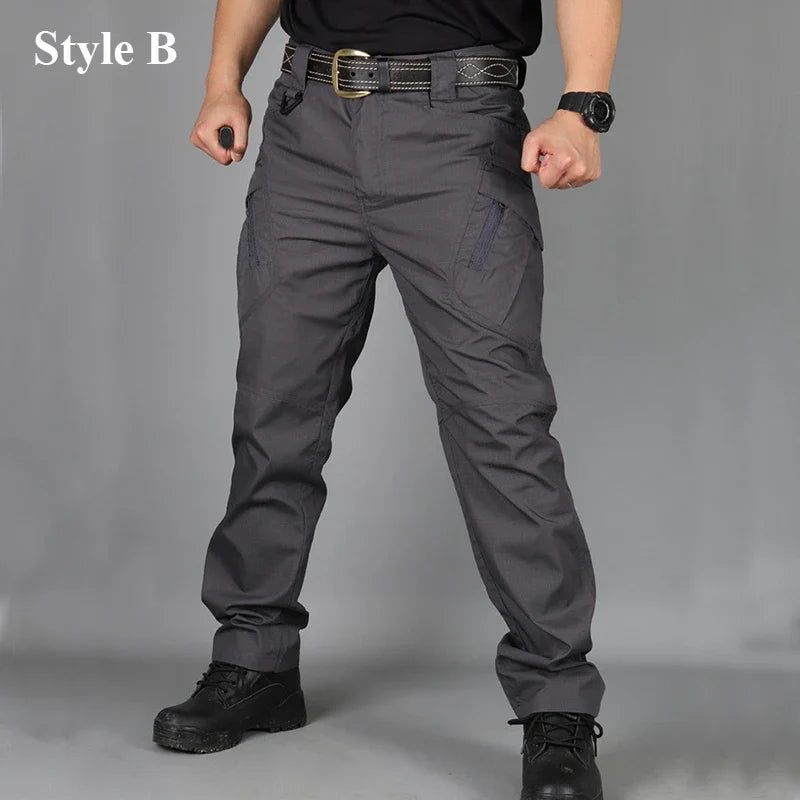 Cargo Pants Men Tactical Trousers Casual Multi Pockets Waterproof Pant Wear-Resistant Casual Trousers Outdoor Hiking Work Man