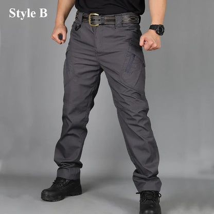 Cargo Pants Men Tactical Trousers Casual Multi Pockets Waterproof Pant Wear-Resistant Casual Trousers Outdoor Hiking Work Man