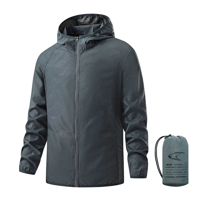 Men's Women's Waterproof Hiking Jackets Quick Dry Sun Protective Windbreaker Unisex Camping Climbing Outdoor Rain Coat