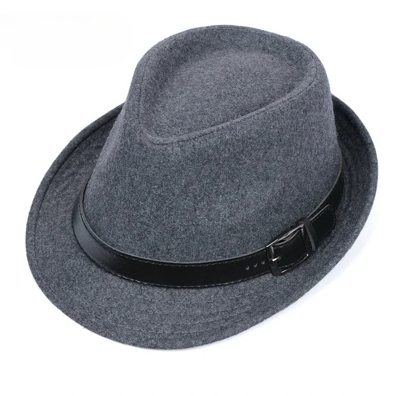 Winter Solid Fedoras For Men Top Jazz Hat Adult Bowler Hats Classic Version Chapeau Hats