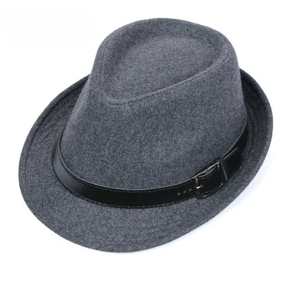 Winter Solid Fedoras For Men Top Jazz Hat Adult Bowler Hats Classic Version Chapeau Hats