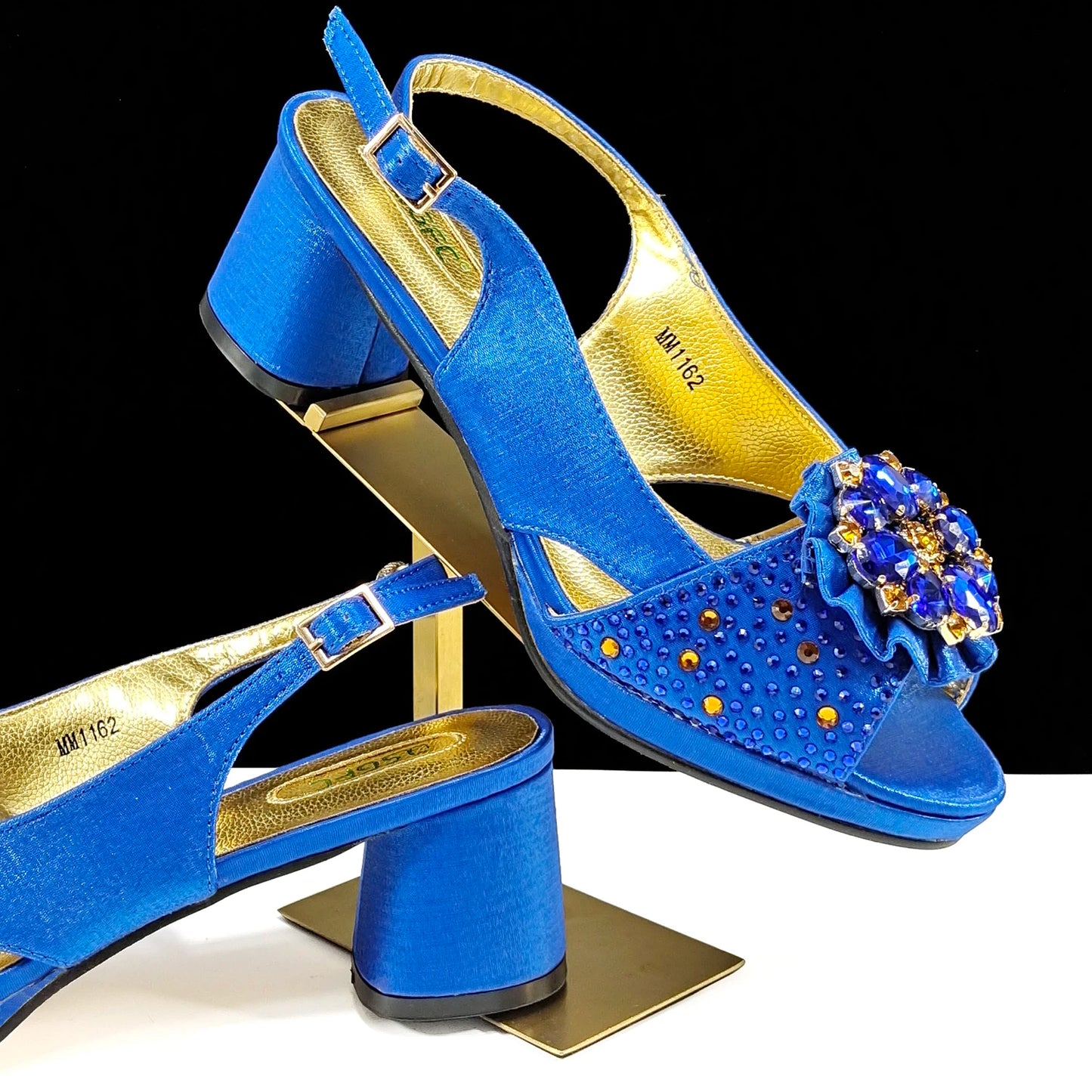 Open Toe Women Heels for 2024 Elegant Party Olive Color Diamond Pumps Italian Shoes and Bags Matching Set