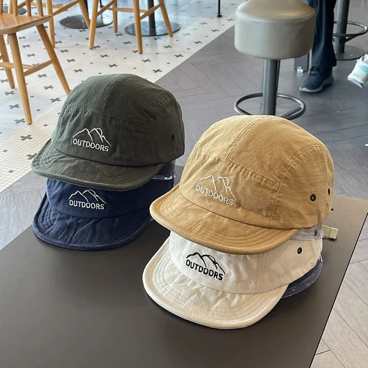 Baseball Caps for Women Short Brim Baseball Hat Men Sunshade Peaked Cap Cotton Outdoor Mountaineering Duckbill Hat Visors 모자