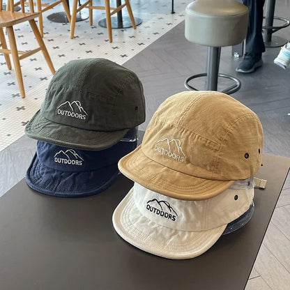 Baseball Caps for Women Short Brim Baseball Hat Men Sunshade Peaked Cap Cotton Outdoor Mountaineering Duckbill Hat Visors 모자