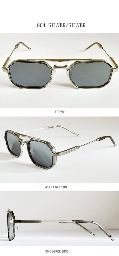 Square Punk Sunglasses For Men Luxury Vintage Steampunk Sunglasses Women Trendy Fashion Glasses Dropshipping Gafas De Sol Hombre