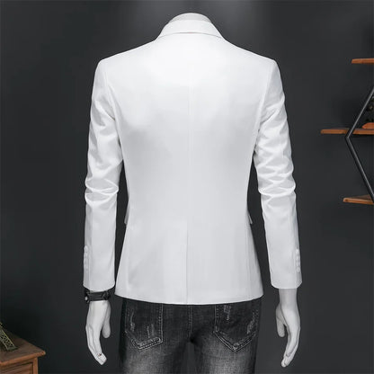 15 Color Fashion Mens Suit Jacket High Quality Slim Fit Solid Color Casual Business Mens Blazers Formal Office Wedding Suit Tops