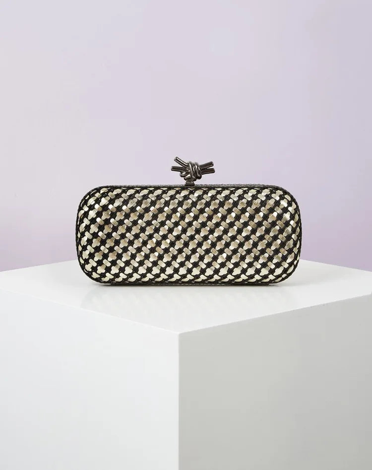 Hand Woven Clutch Purse Luxury For Women 2025 New High Grade Party Wedding Prom Mixed Colors Evening Bag Elegant Trend Chain Bag