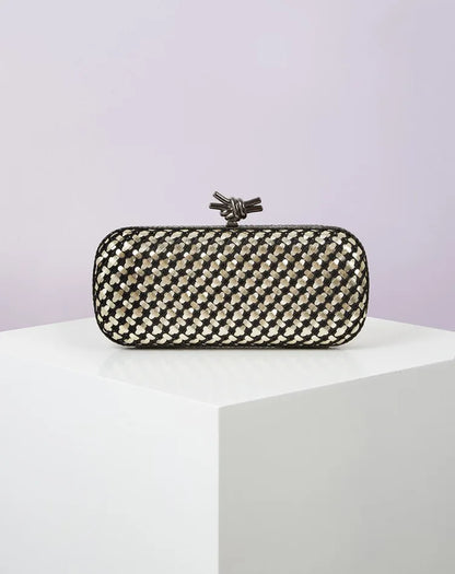 Hand Woven Clutch Purse Luxury For Women 2025 New High Grade Party Wedding Prom Mixed Colors Evening Bag Elegant Trend Chain Bag