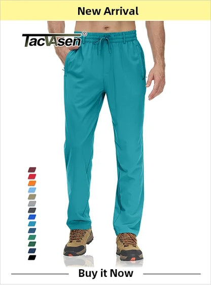 Below Knee Length Summer Waterproof Shorts Mens Quick Drying 3/4 Capri Pants Hiking Walking Sports Outdoor Nylon Shorts