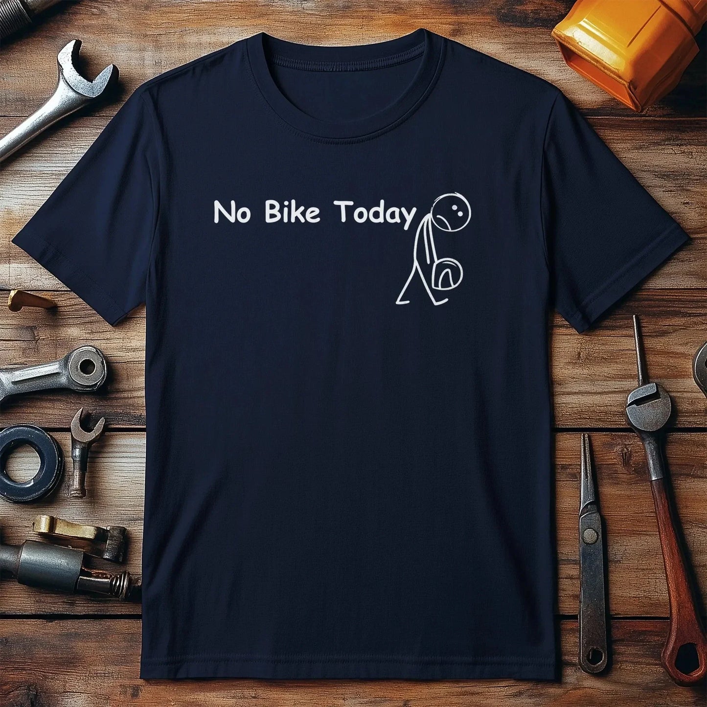 No Bike Today T Shirt Motorbike and Petrol Head T-Shirt Graphic T Shirts Retro Streetwear Crew-neck Short-sleeved Men's T-shirt