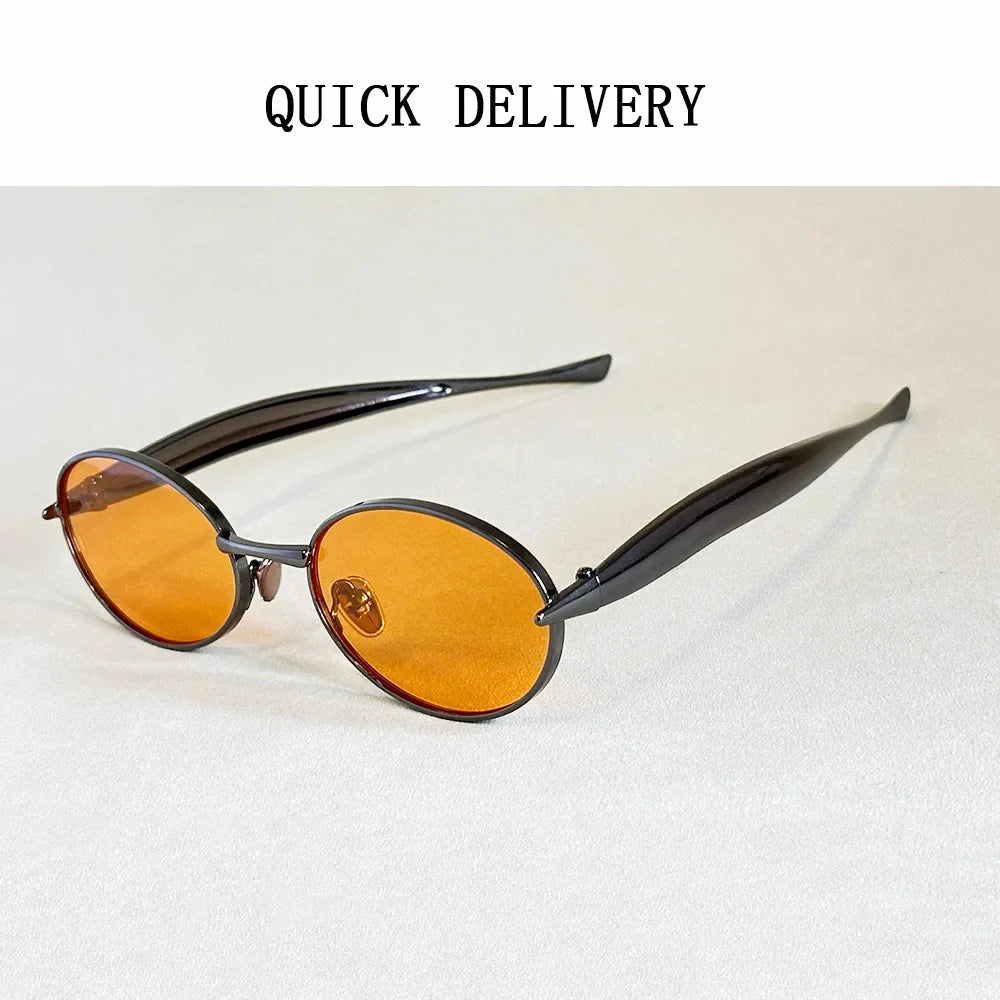 Oval Sunglasses Women Trendy 2025 Luxury Vintage Sunglass Fashion Glasses Dropshipping Lentes De Sol Mujer Lunette Soleil Femme
