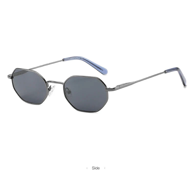 Retro Small Polygon Polarized Sunglasses Women Metal UV400 Sun Glasses Men Anti-Glare UV400 Goggles Driving Eyewear