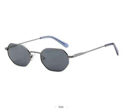 Retro Small Polygon Polarized Sunglasses Women Metal UV400 Sun Glasses Men Anti-Glare UV400 Goggles Driving Eyewear