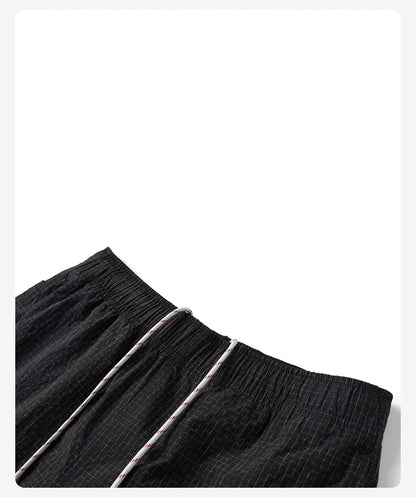 2026 Summer New Lightweight 100gsm Fabric Shorts Men Drawstring Elastic Waist Oversize Casual Outdoor Beach Shorts