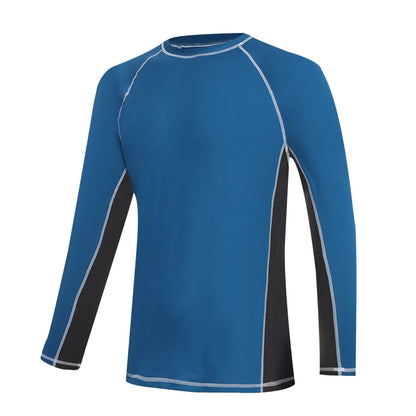 Men's Long Sleeve Swim Shirts Rashguard UPF 50+ UV Sun Protection Shirt Athletic Workout Running Hiking T-Shirt Swimwear