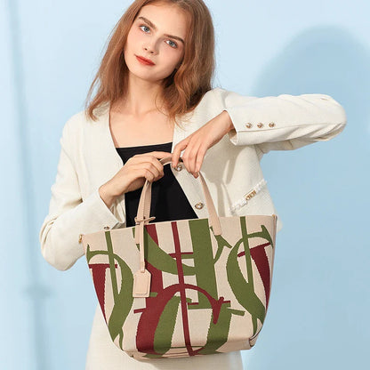 Fashion Retro Design New Women's Handbag Shopping Holiday Tourism High Capacity Handbag