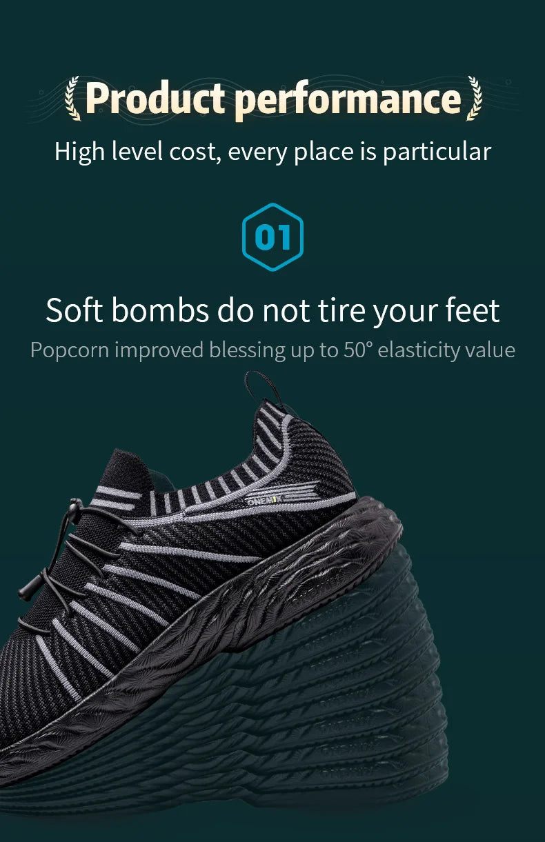 New Black Running Shoes for Men Waterproof Breathable Training Sneakers Male Outdoor Anti-Slip Trekking Sports Shoes