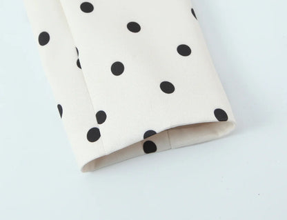 2026 Spring Chic Women Blazer Polka Dot Single Breasted Long Sleeve Blazer New Fashion Office Lady Blazers